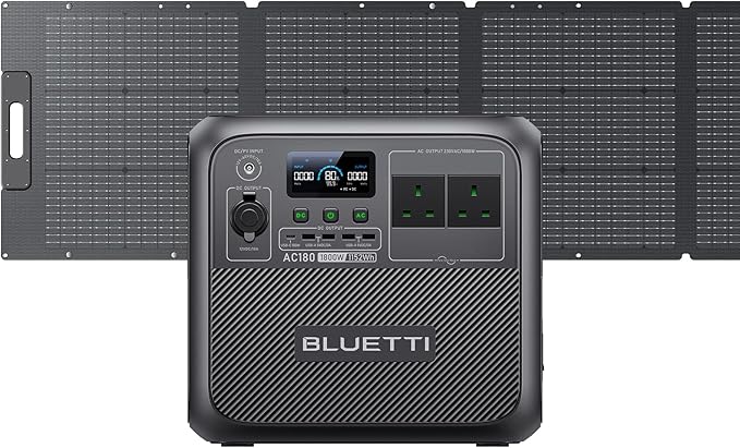 BLUETTI Solar Generator AC180 with 200W Solar Panel Included