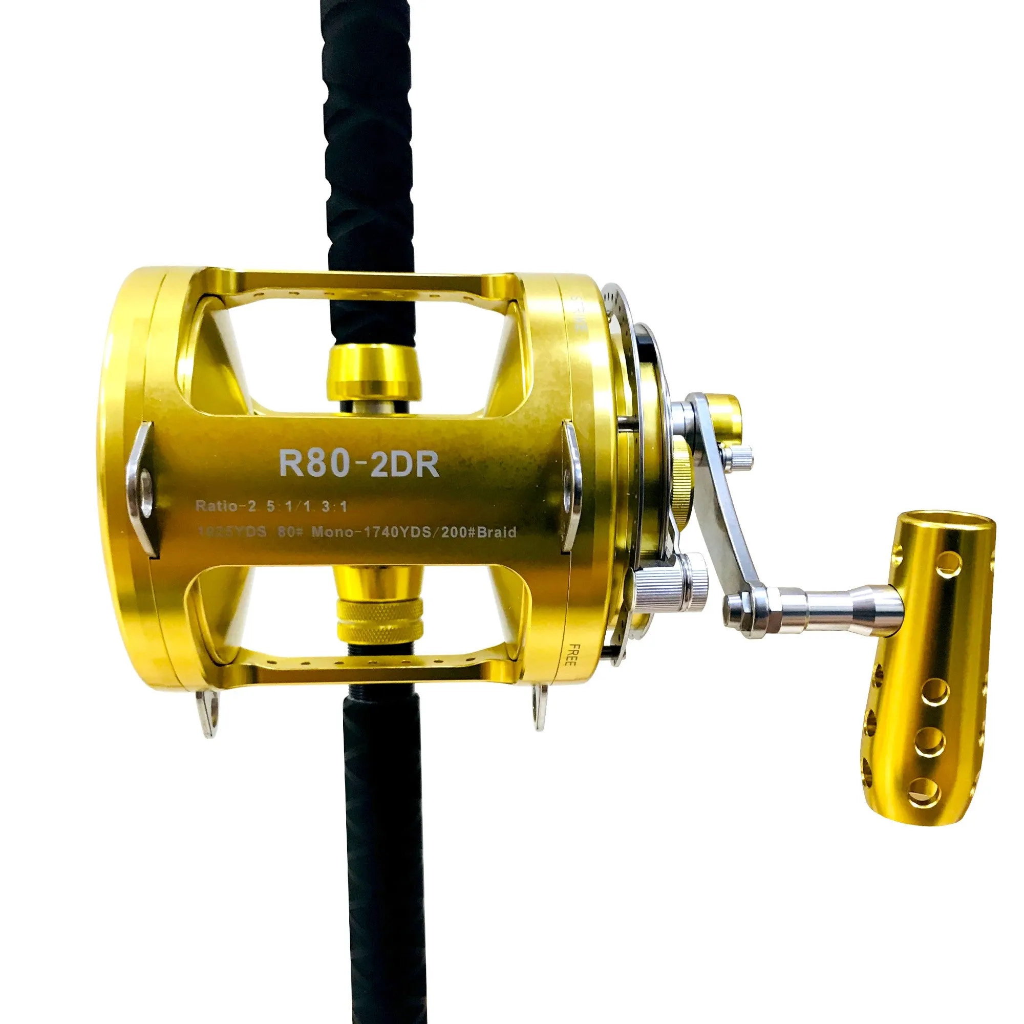 80W 2-Speed Reel on a Tournament Edition Straight Rod