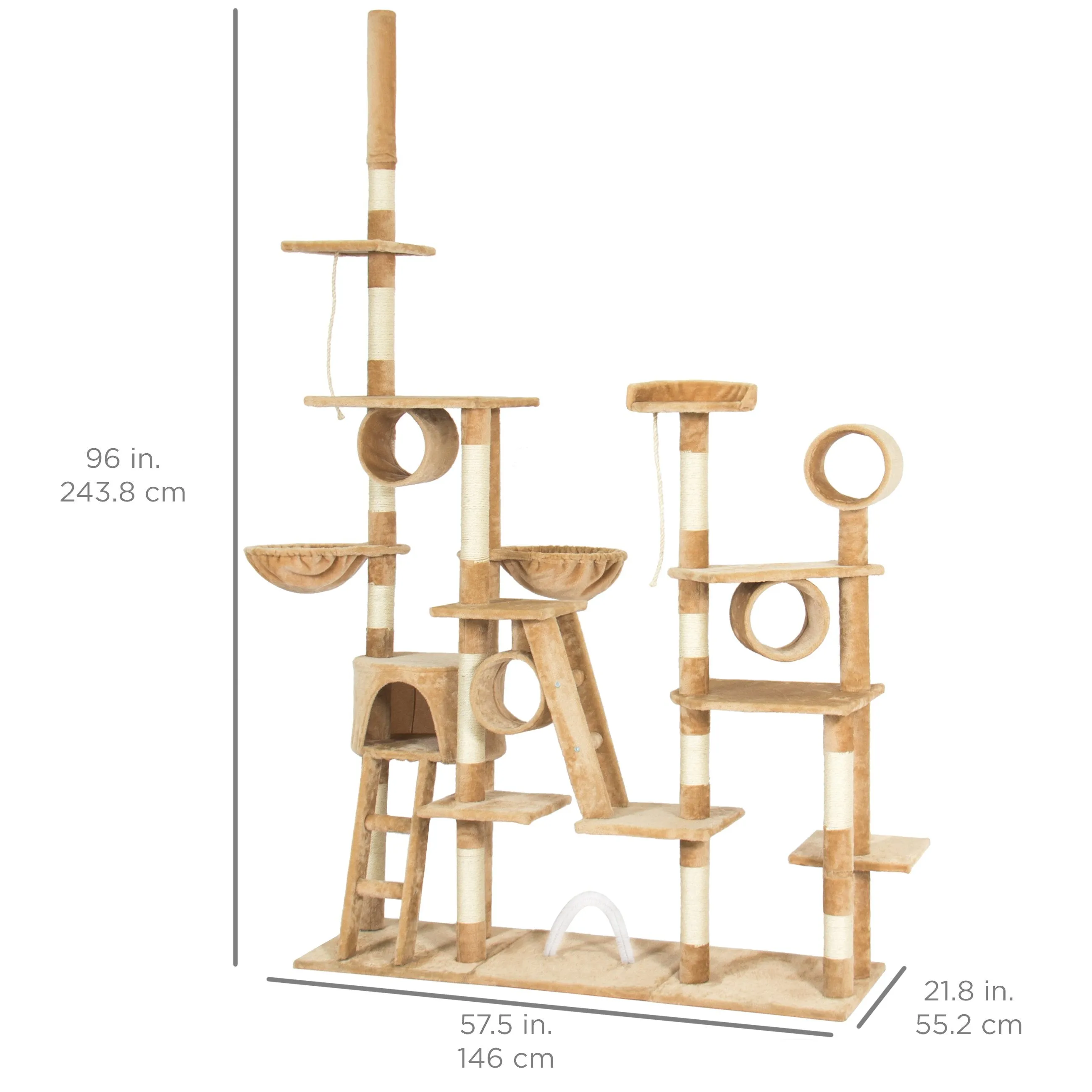 96in Multi-Level Cat Tree Scratcher Palace Post