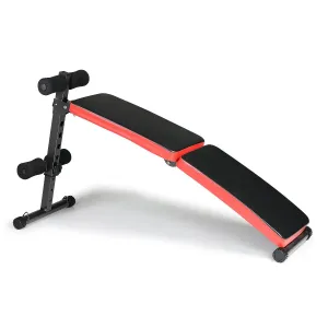 Adjustable Incline Sit-Up Bench with Resistance Bands - PowerTrain