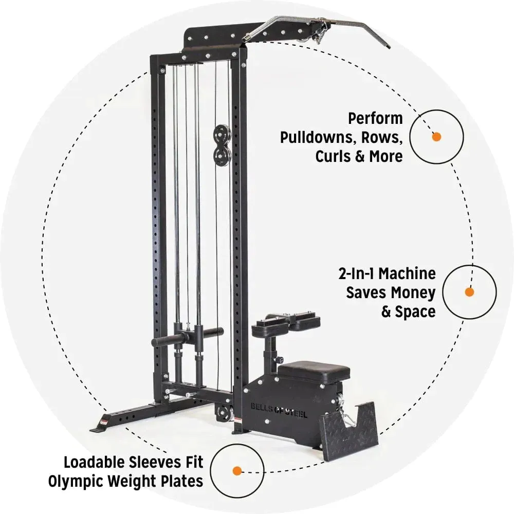 Bells Of Steel Plate Loaded Lat Pulldown Low Row Machine