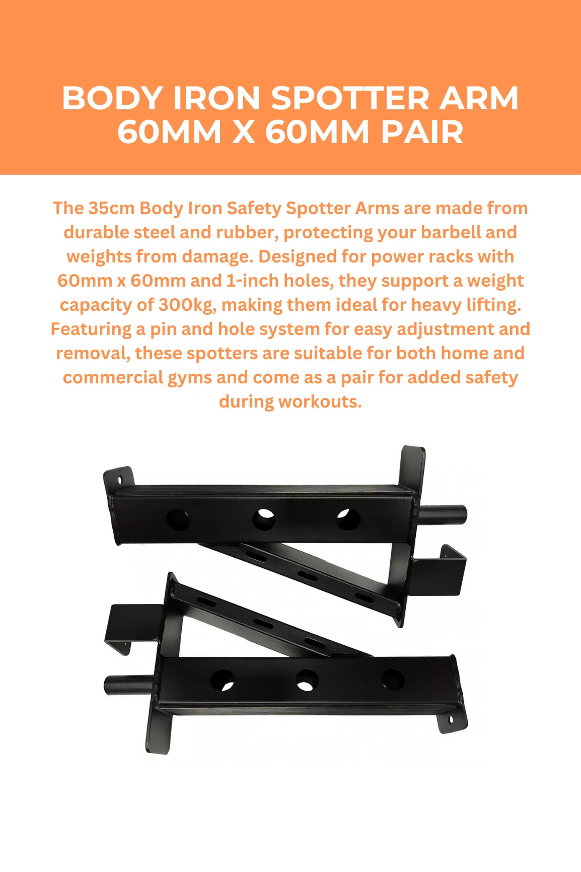 Body Iron Spotter Arm 60mm X 60mm Pair