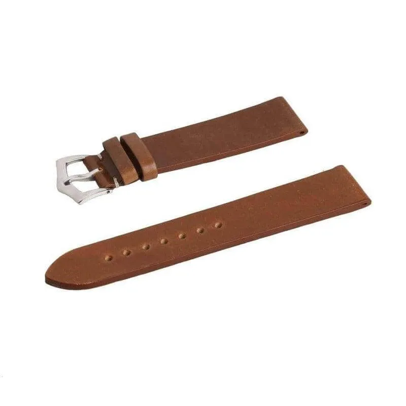 Brown Cordovan Leather  No Stitches Watch Strap