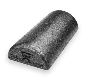 CanDo Foam Roller - Black Composite - Extra Firm - 6" x 12" - Half-Round