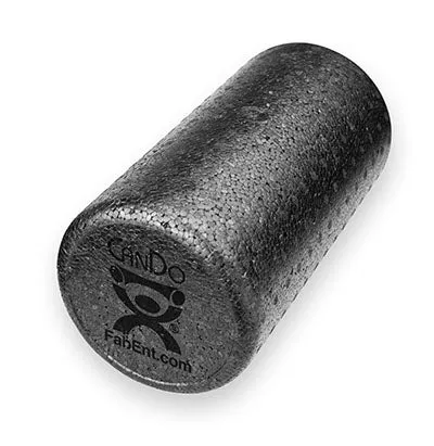 CanDo Foam Roller - Black Composite - Extra Firm - 6" x 12" - Round