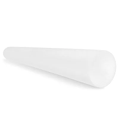 CanDo Foam Roller - Slim - White PE foam - 3" x 12" - Round