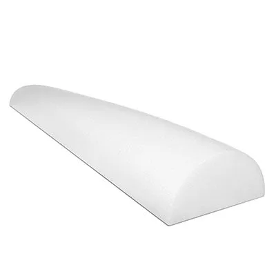 CanDo Foam Roller - White PE foam - 6" x 48" - Half-Round