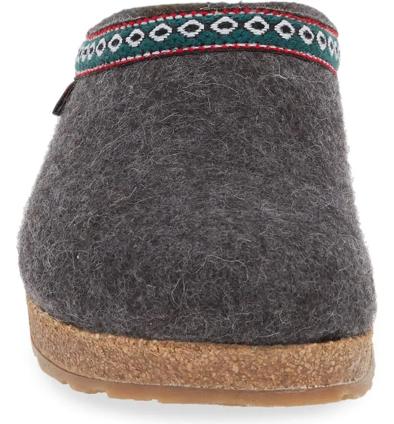 Classic Boiled Wool Clog "Gizzy" in Grey