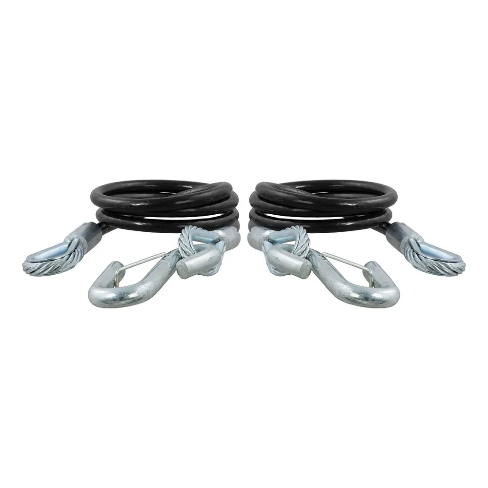 CURT 44-1/2" Safety Cables w/2 Snap Hooks - 5,000 lbs. - Vinyl Coated - 2 Pack [80151]