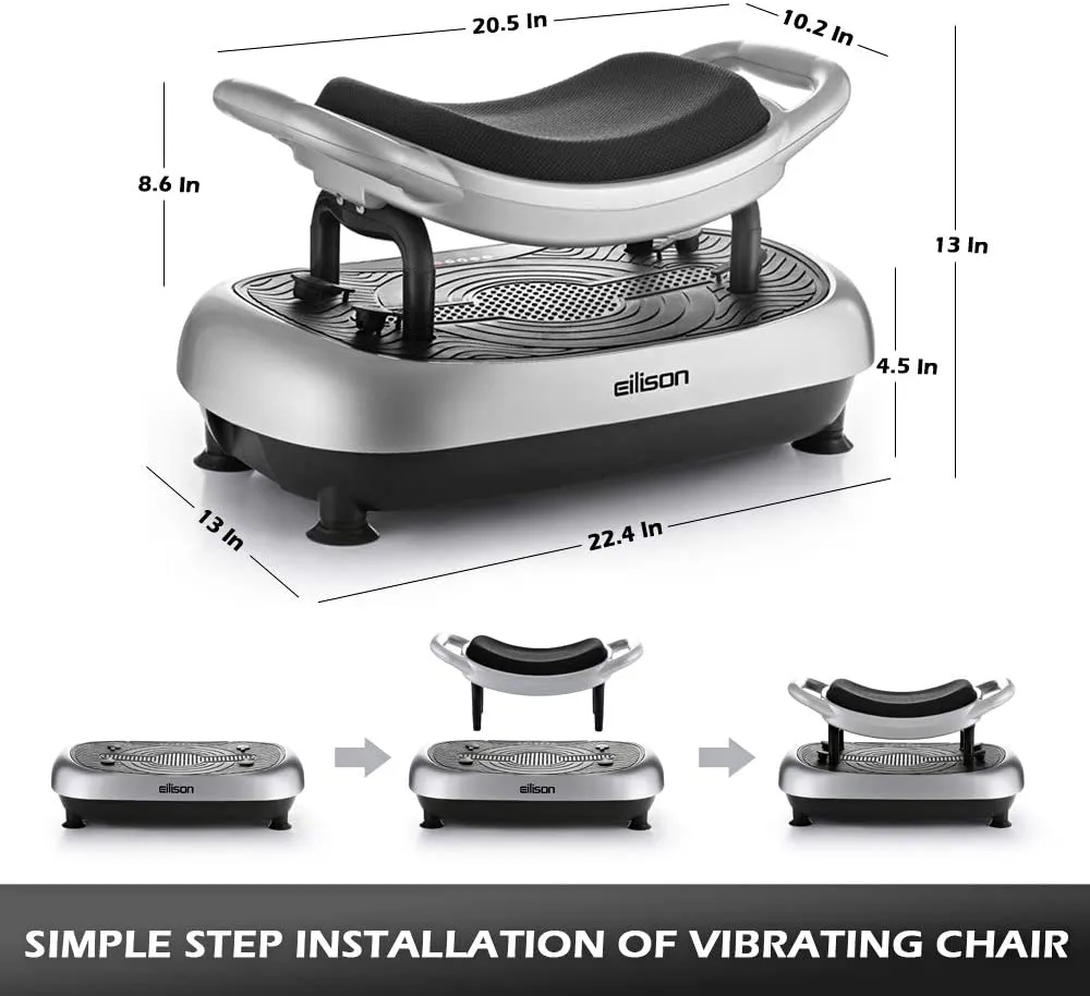 EILISON FITABS Vibration Plate Exercise Machine - Vibration Platform | Whole Body Viberation Machine for Shaping, Training, Recovery, Weight Loss, ABS & Fit Massage(Double Seat)