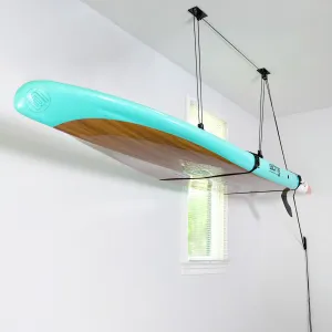 Essential SUP & Surfboard Garage Ceiling Storage Hoist | Holds up to 150 lbs