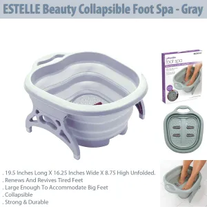 ESTELLE Beauty Collapsible Foot Spa - Gray