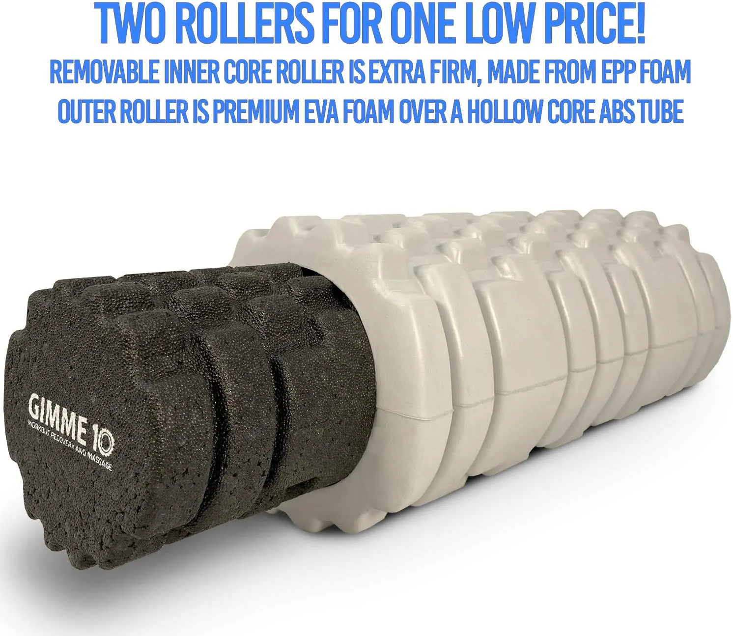 Gimme 10 Foam Roller for Deep Tissue Massager for Muscle and Myofascial Trigger Point Release - Turquoise