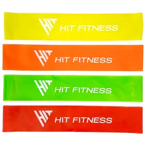 Hit Fitness Resistance Band Pack (Extra Light to Heavy)