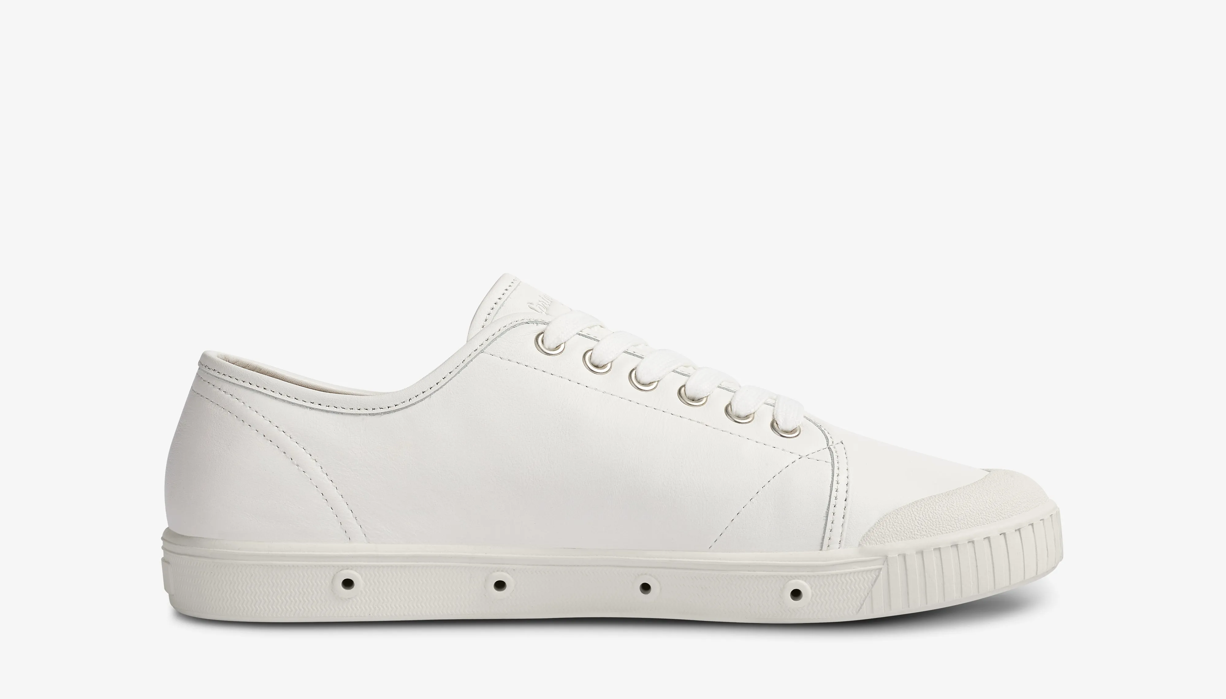 Low Cut Nappa Leather Trainers in White