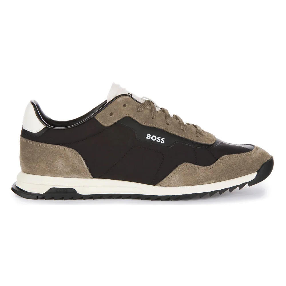 Low-Top Trainers - Open Beige