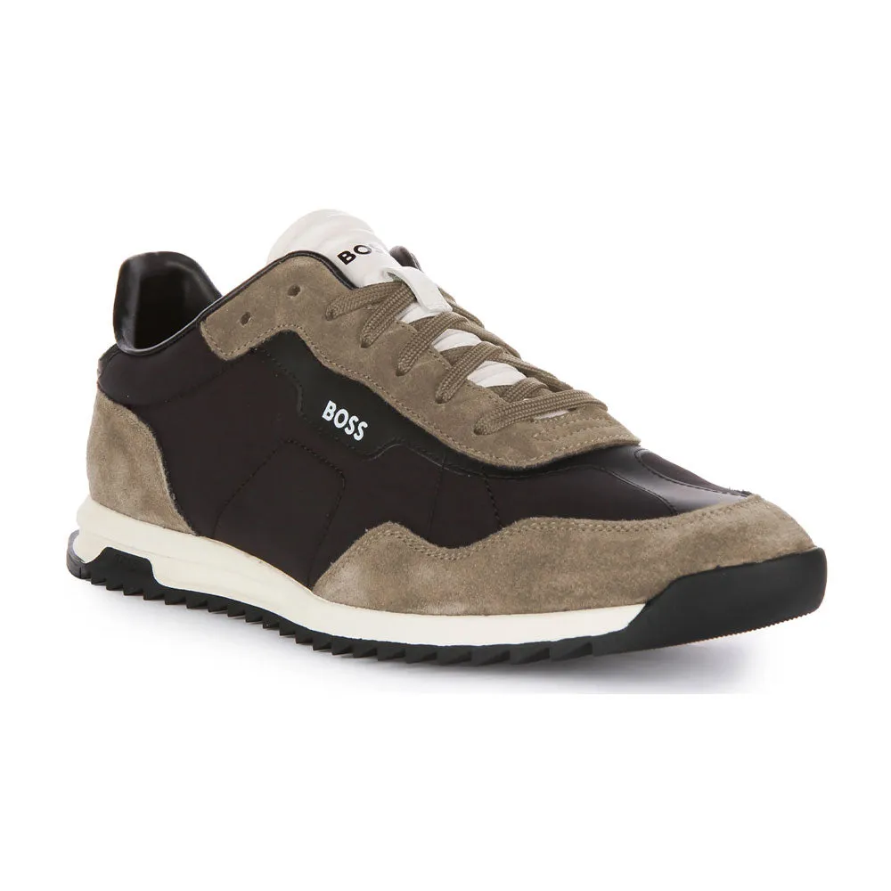 Low-Top Trainers - Open Beige