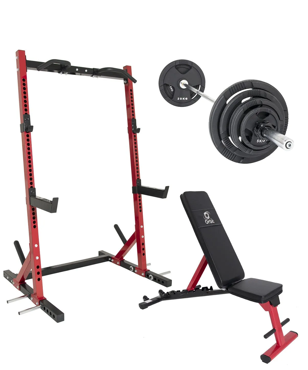 Max Squat Rack Complete Olympic Package Deal - Cast Iron