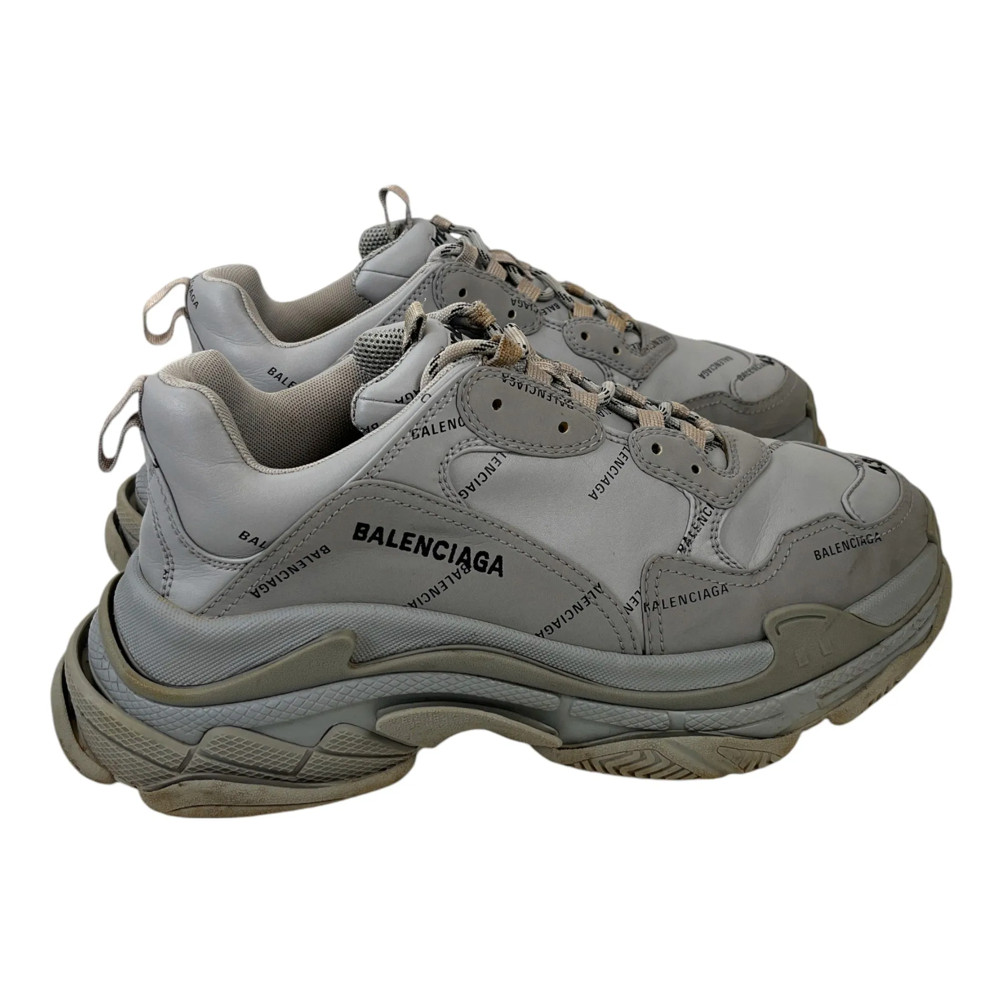 Men's Triple S Low Trainers Grey Size EU 43 / UK 9