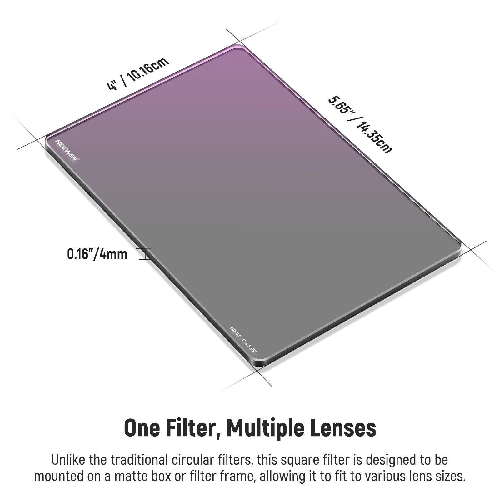 NEEWER Square ND Filter for Camera Lens