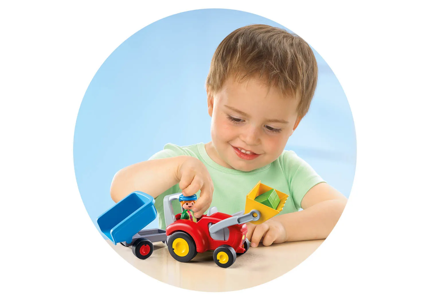 Playmobil 1.2.3 Tractor with Trailer