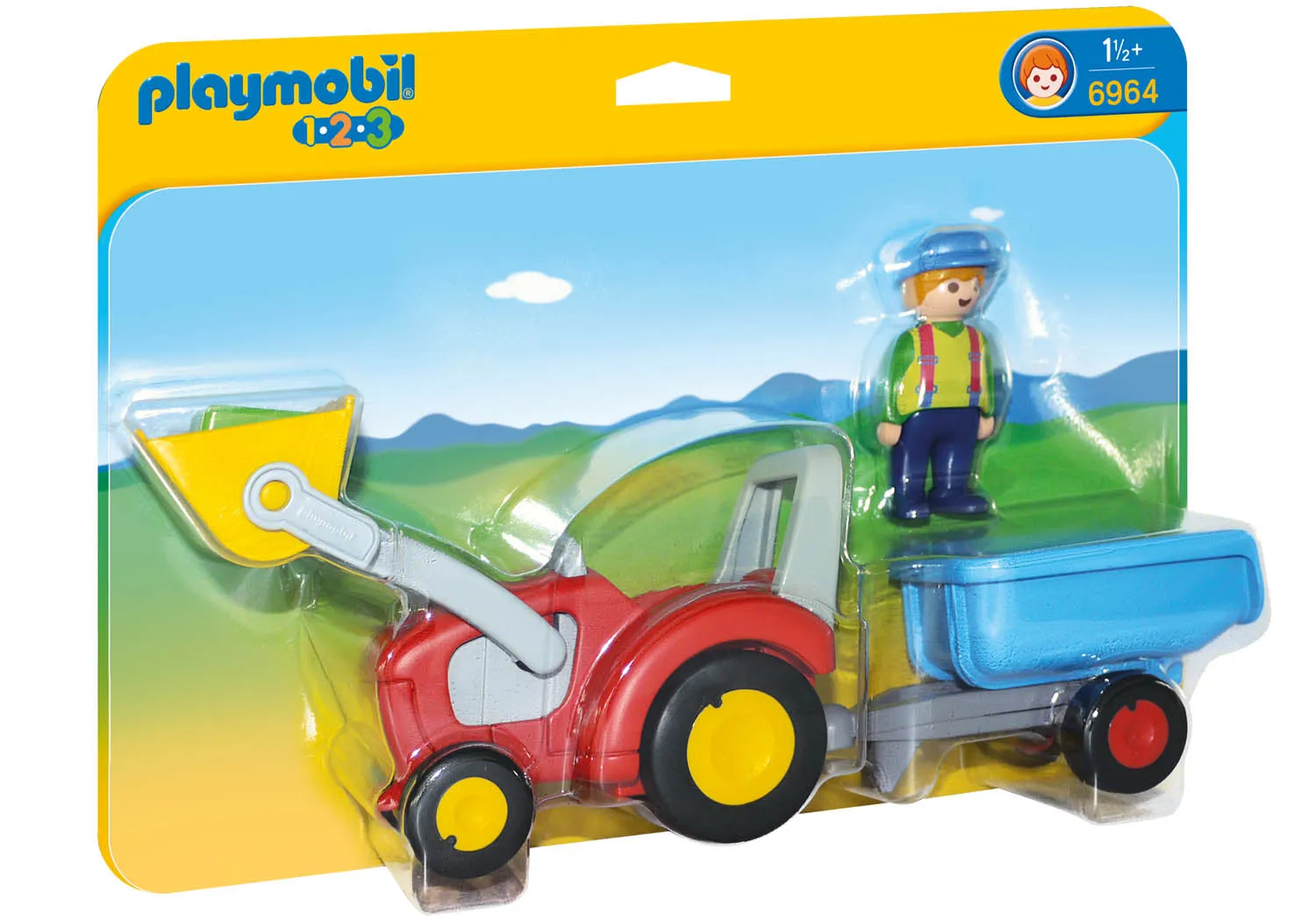 Playmobil 1.2.3 Tractor with Trailer