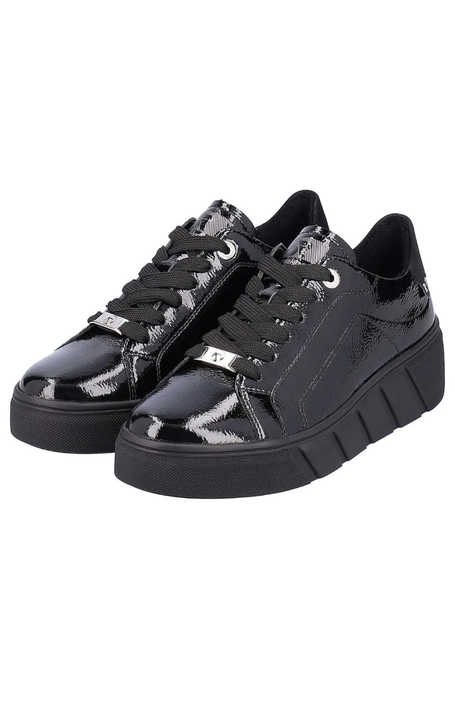 Rieker Low Top Trainers in Black