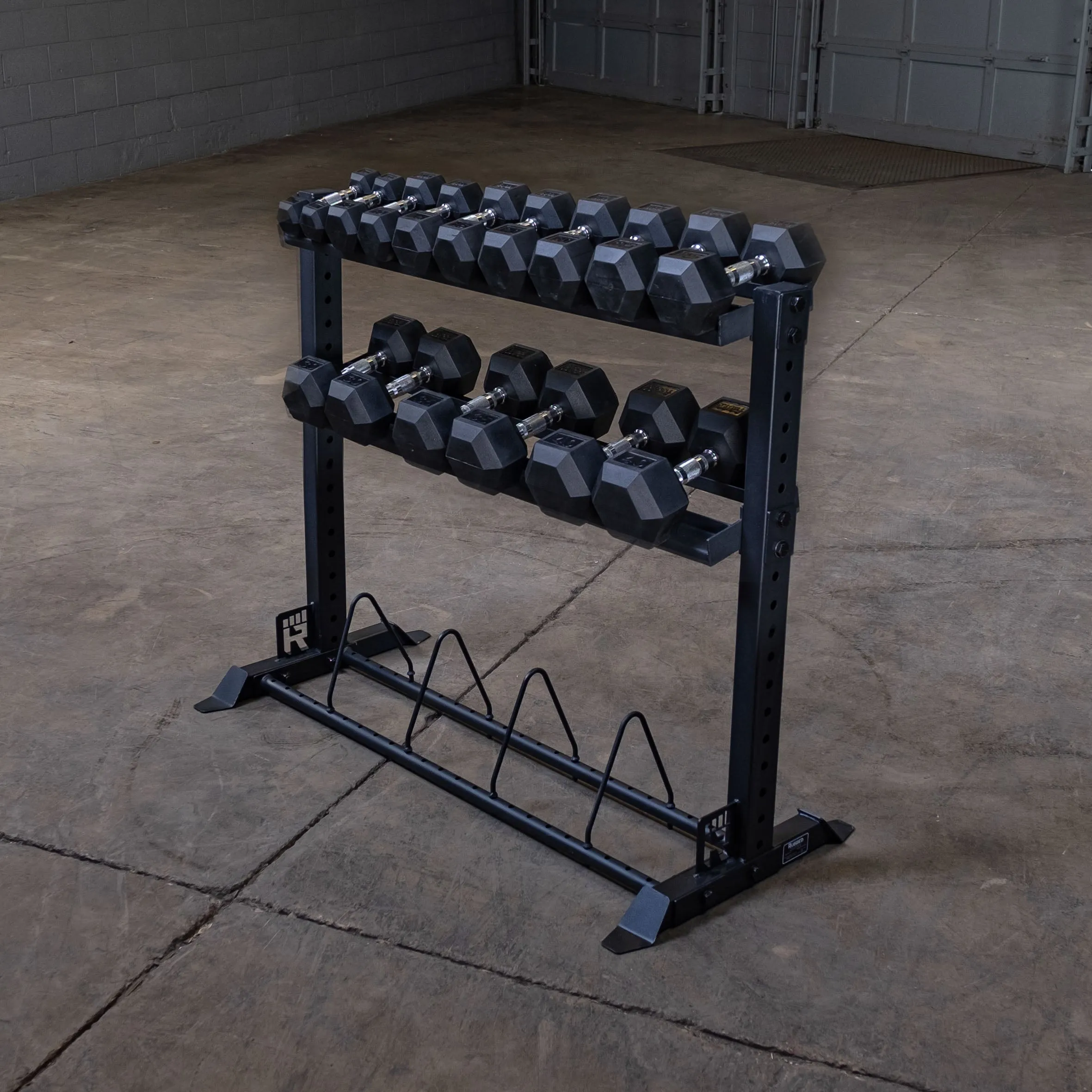 Rugged Series Weight Plate & Dumbbell Rack (Rack Only, Weights Not Included)