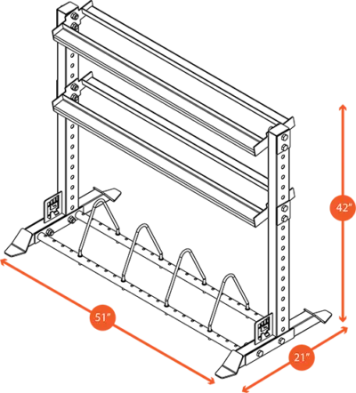 Rugged Series Weight Plate & Dumbbell Rack (Rack Only, Weights Not Included)