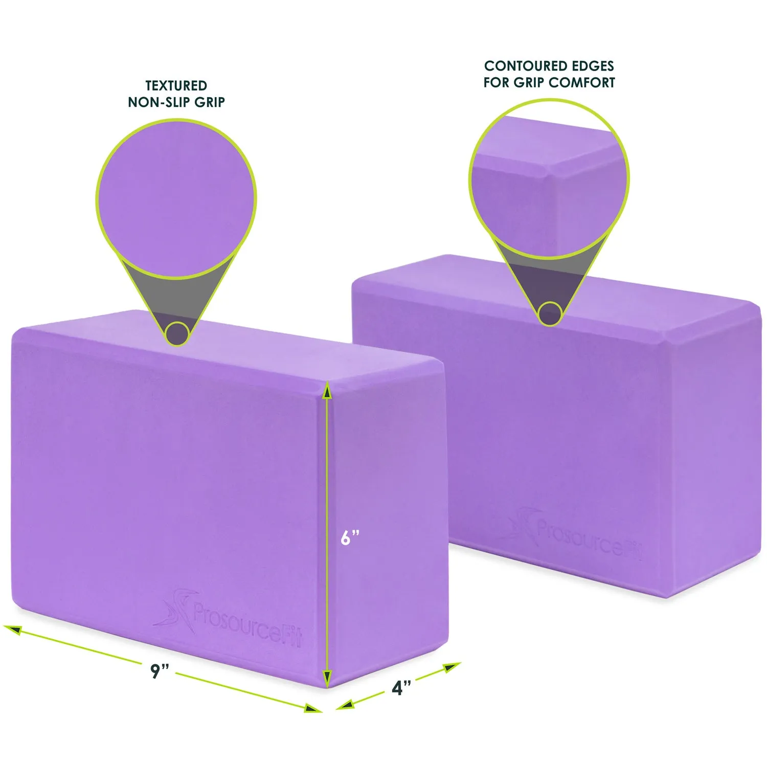 Set of 2 Foam Yoga Blocks