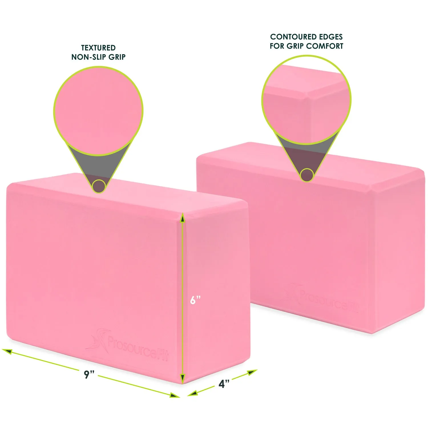 Set of 2 Foam Yoga Blocks