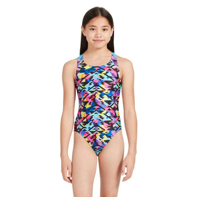 Zoggs Neon Cracker Flyback One Piece Girls